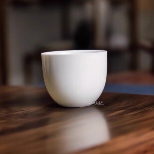 曲阳定瓷茶杯定窑白瓷素面客杯主人杯原产地茶具现代简约高温烧制