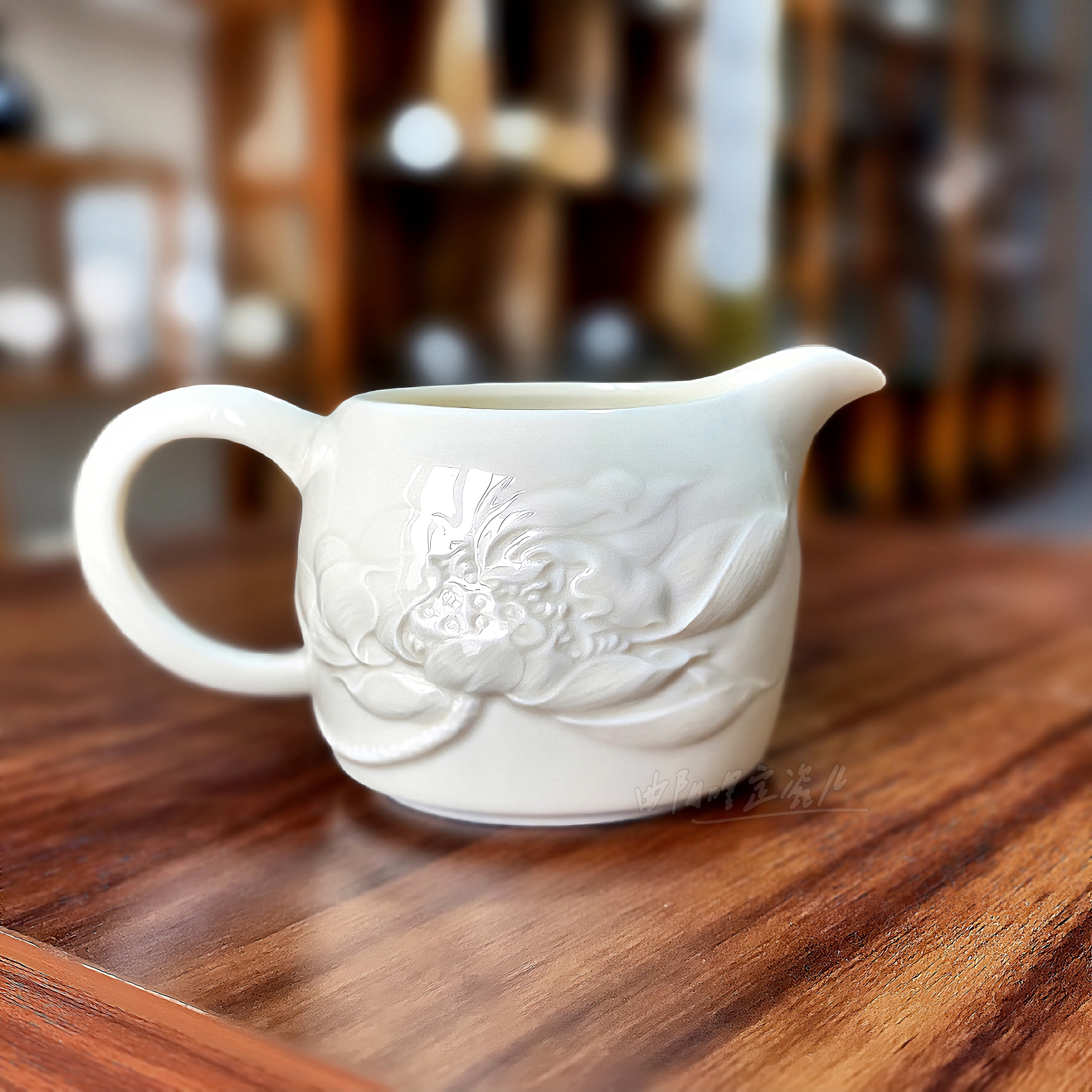 曲阳定瓷茶具定窑白瓷公道杯喝茶