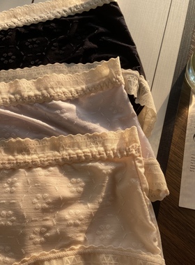 莫代尔性感蕾丝女式中腰透气速干抗菌新款纯色三角内裤