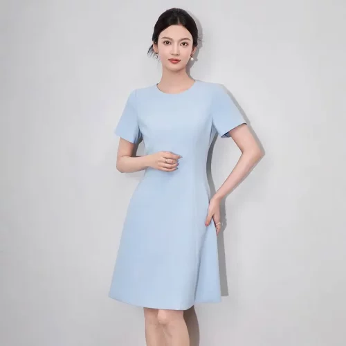 2510311 法式焦点系列重工钉钻领连衣裙女夏款蝴蝶结轻礼服裙南油
