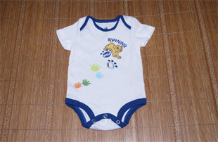 外贸全棉大弹力婴儿宝宝三角爬衣哈衣连体衣短袖 三角连身裤