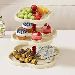 Plastic Four-leaf Clover Tray Retro Vintage 3 Layers