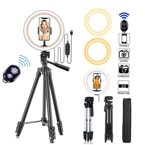 26cm Photo Ringlight Led Selfie Ring Light Phone Remote