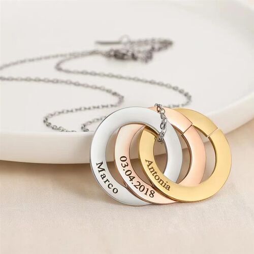 Custom name necklace personality stainless steel gift couple