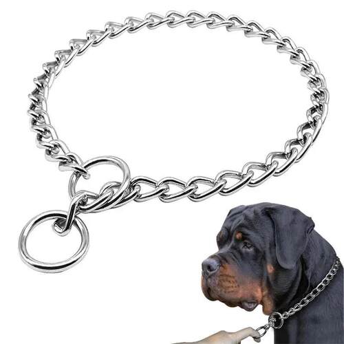 4 Size Stainless Steel Slip Chain Collar for Dog Adjustable