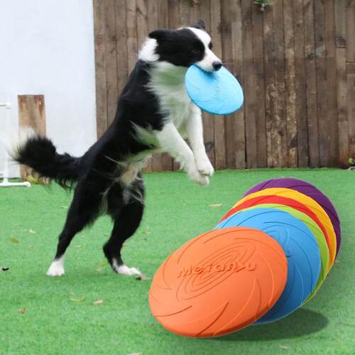 Bite Resistant Flying Disc Toys For Dog Multifunction Pet Pu