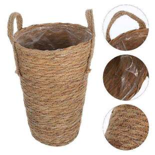 Hand Woven Plant Rattan Large Basket Straw Space Flower