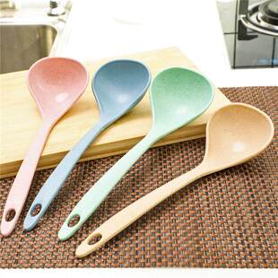 Straw Cross Wheat Spoon Round Porridge border Kitchenware