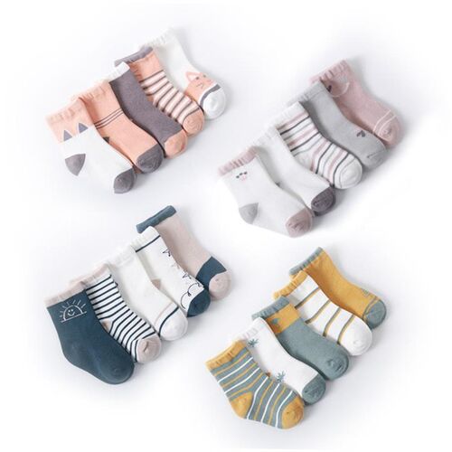 5Pairs Newborn Baby Socks Cotton Autumn Infant sock Clothes