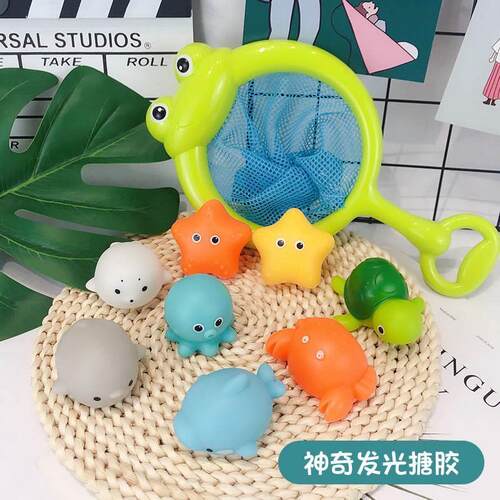 Baby Bath Toys Cute Luminous Floating Animals Swimming Water