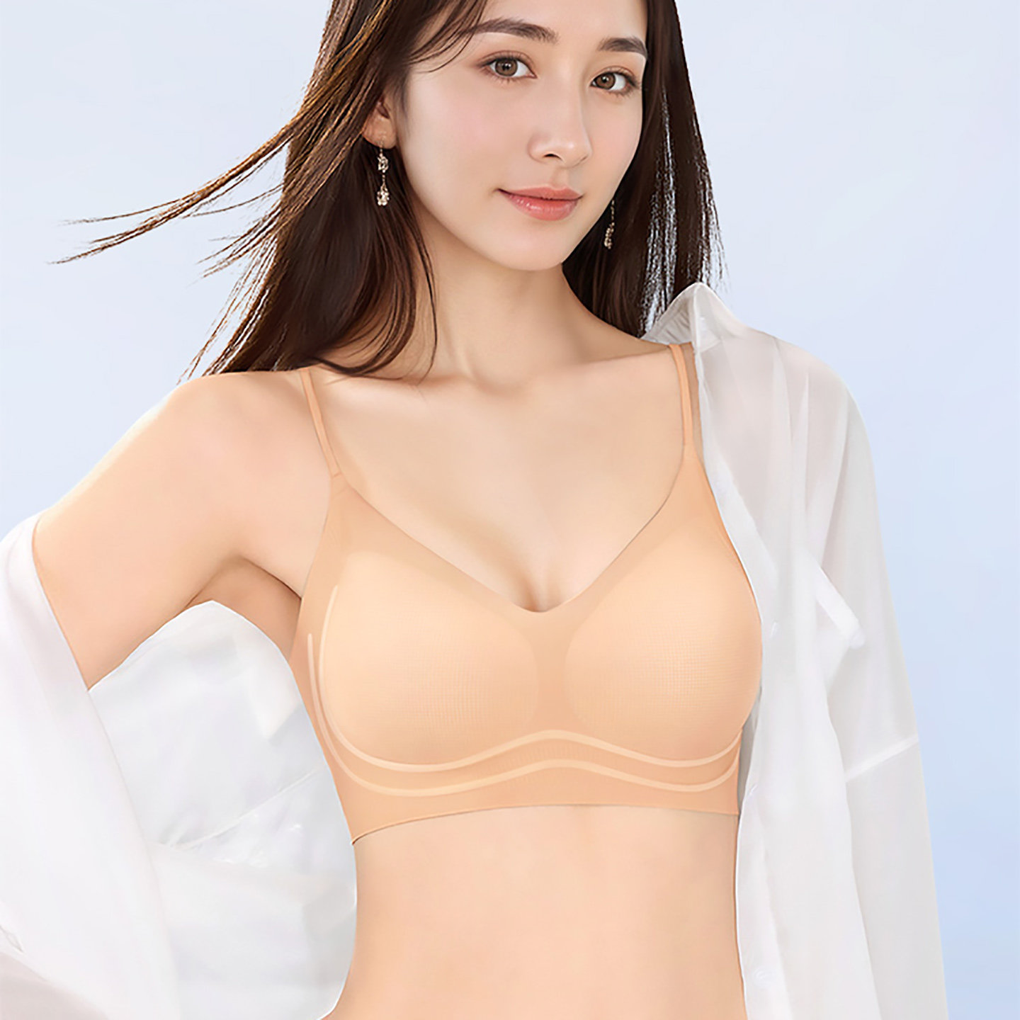 浪漫春天无痕薄款隐形无钢圈文胸