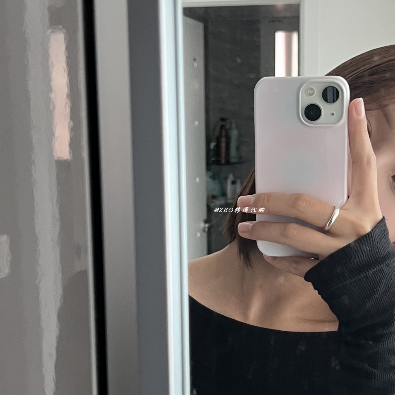 韩国代购光晕圆点重叠印花手机壳