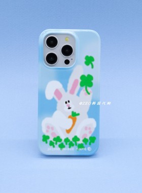 韩国代购 SECOND UNQUE NAME 官网正品 SUN CASE 卡通印花手机壳