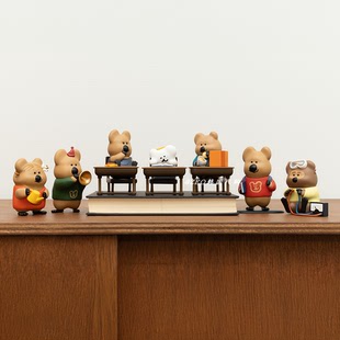 韩国代购 dinotaeng 柿子椒熊 Quokka in School迷你玩偶摆件盲盒