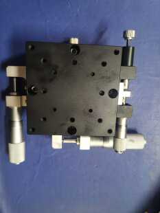 80x80mmYR三轴微调微滑台,XY轴行程25mm,三层总厚50mm