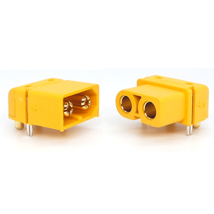 90度弯脚公母对插香蕉插头 XT90PW卧式 原装 Amass锂电池电源连接器