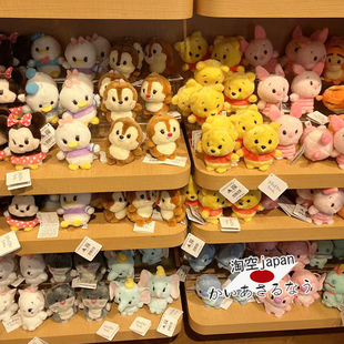 包邮日本代迪士尼豆豆眼公仔米奇米妮唐老鸭噗噗高飞奇蒂玩偶挂件