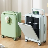 前开口行李箱20寸女2025新款 宽拉杆旅行箱登机密码 箱大容量26寸男