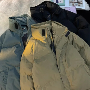 冬季立领九江羽绒服男款宽松oversize外套情侣百搭休闲加厚面包服
