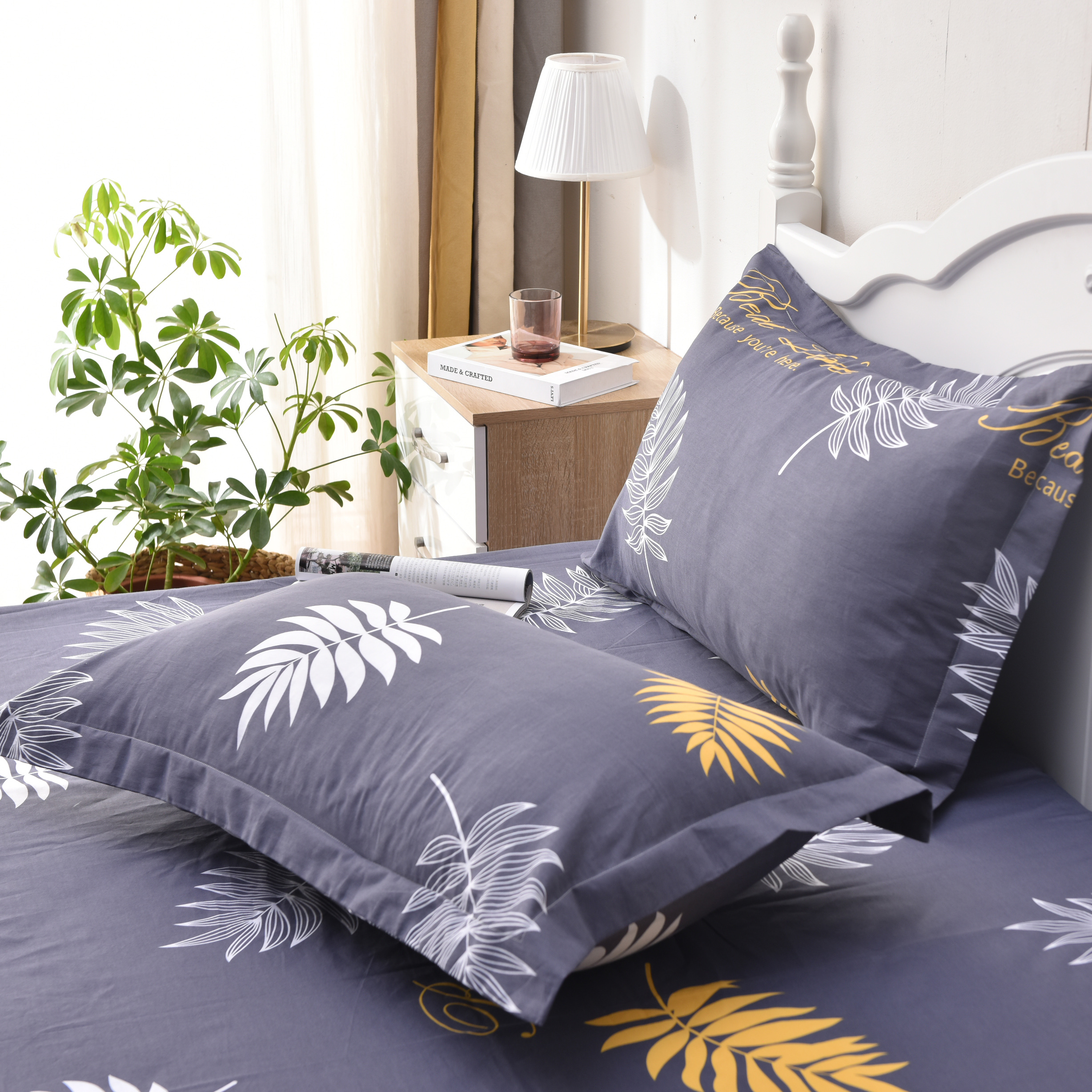 清仓微瑕纯棉枕套一对装