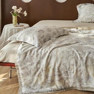 通州区雅佰庭纺织品厂轻奢复古风冰丝凉感莱赛尔天丝夏凉被四件套