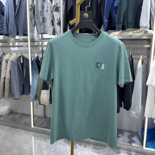 H系剪 圆领短袖 专柜余单 男士 T恤透气百搭凉感防晒2W048A 夏季
