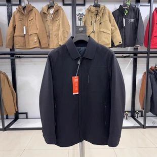 【H家】稳重大方!绅士风翻领短款羽绒服商务休闲加厚保暖男3Y019