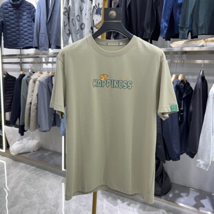 卡通风印花短袖 专柜余单 T恤夏圆领透气休闲百搭2W113A H系剪