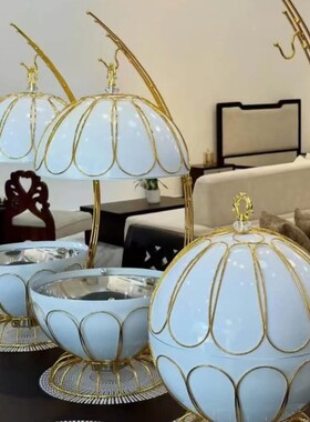 白色不锈钢地球仪自助保温餐炉吊盖餐厅自助火锅炉Chafing Dish