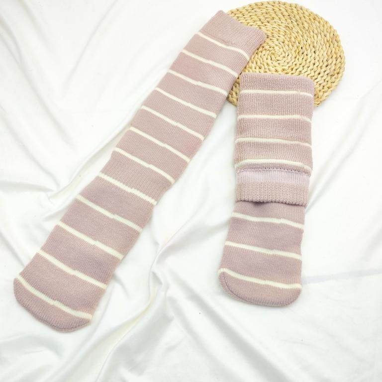 秋冬加厚长筒袜女条纹暖色毛圈睡眠袜保暖宽松不勒腿高筒及膝袜,女士内衣/男士内衣/家居服,长筒袜,淘宝优惠券,粉丝福利购,淘宝优惠卷