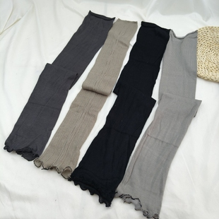 夏季袜套长筒薄款防晒大腿根宽松不勒腿防下滑纯色空调房保暖护膝