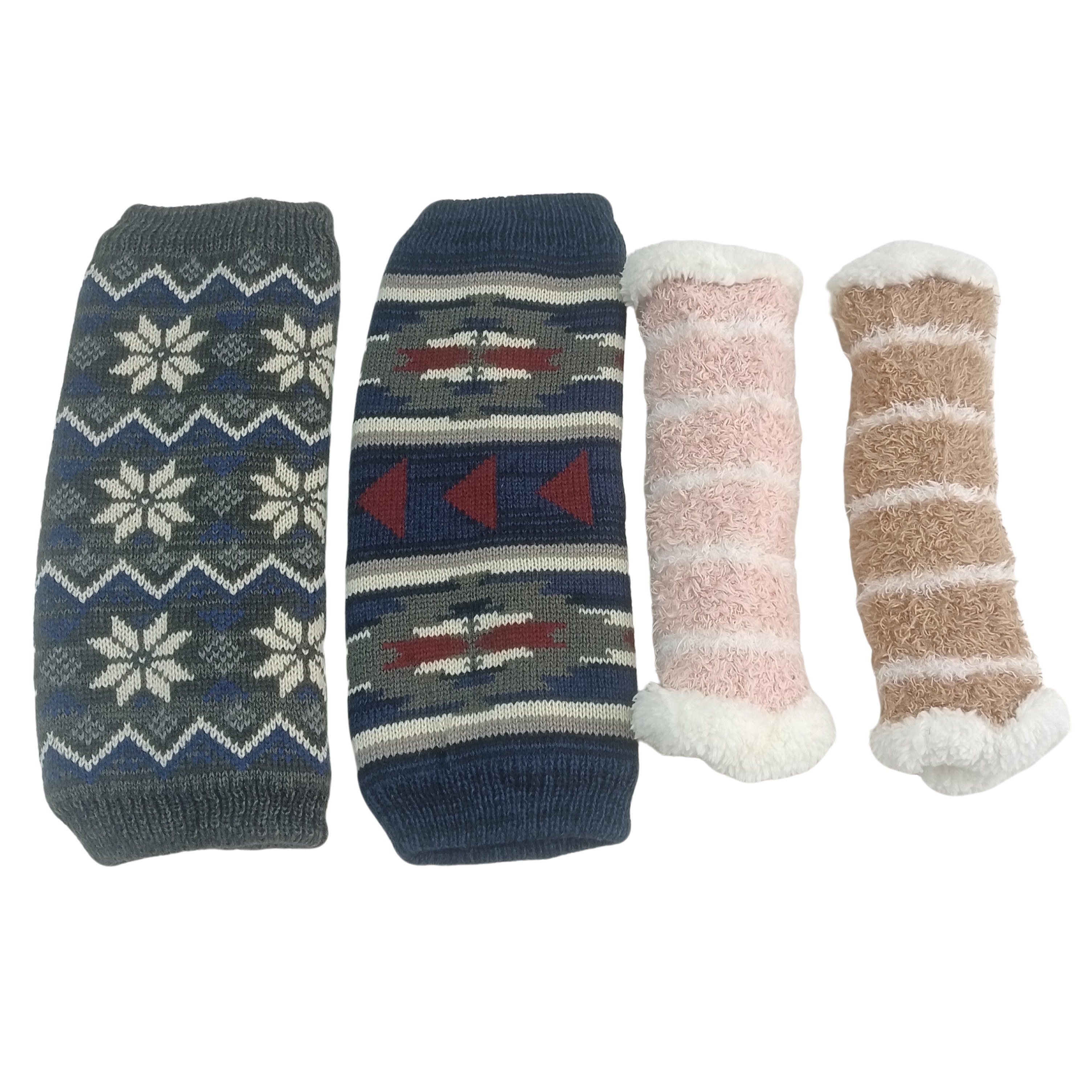 冬季加厚羊羔绒保暖中筒袜套