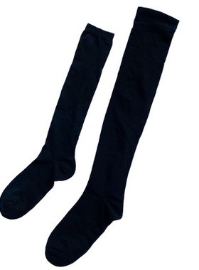 日系纯色黑白灰藏蓝色jk制服袜长筒袜小腿袜过膝盖高筒袜子女