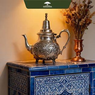 摩洛哥传统茶壶进口手工雕琢茶壶酒壶下午茶民宿氛围民族特色装饰