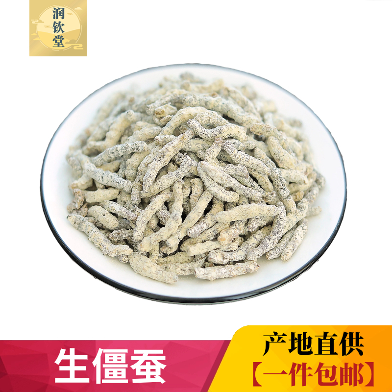 正宗生白僵蚕中药材500g克包邮白僵虫天虫僵虫姜蚕姜虫生僵蚕清水