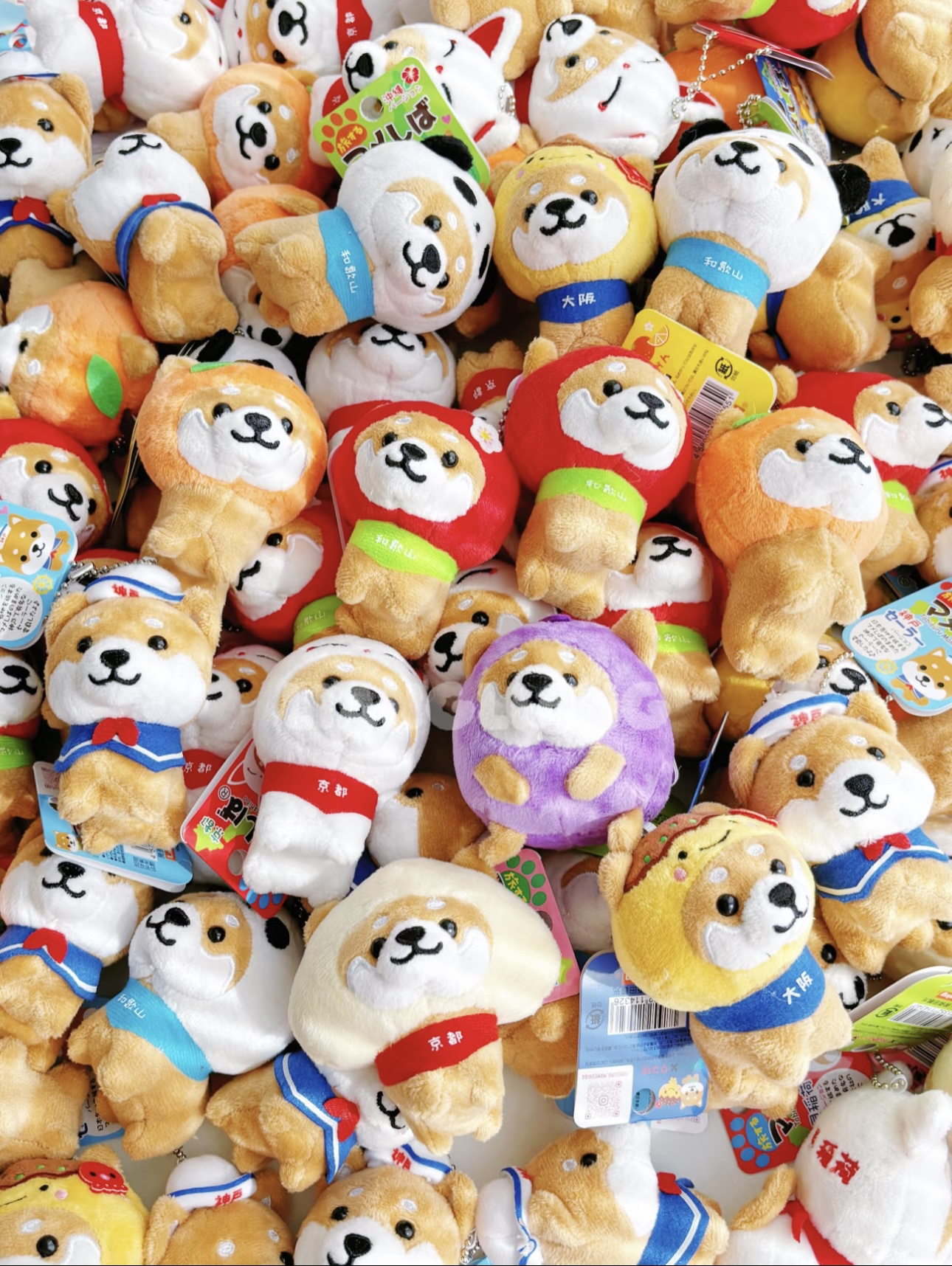 现货日本地区限定豆柴环游日本柴犬挂件可爱玩偶公仔伏见仙台神户