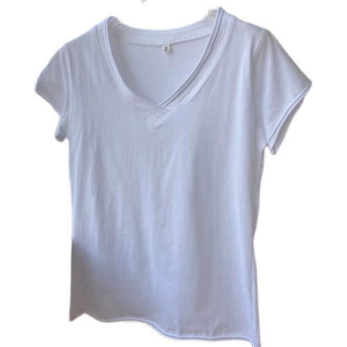 Весенняя летняя базовая футболка, в корейском стиле, короткий рукав, оверсайз, свободный крой, V-образный вырез