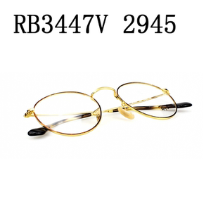 近视眼镜架金属框复古RB3447V 2945玳瑁金色男女款可调鼻托配镜片