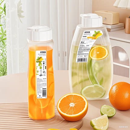 日本冰箱冷水壶塑料家用耐高温食品级大容量果汁水果茶饮料冷泡壶