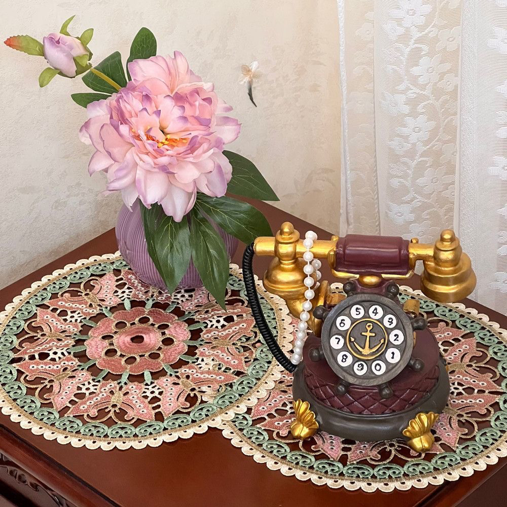 欧式风格绣花垫巾电话机首饰盒盖巾装饰布艺万能搭巾杯垫台灯盖布,居家布艺,餐垫,淘宝优惠券,粉丝福利购,淘宝优惠卷