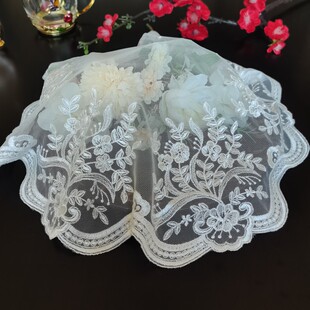 2022新款白色蕾丝镂空圆形盖巾茶盘茶具防尘布空气炸锅电饭煲盖巾
