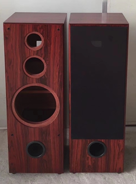 DIY惠威Q4B/Q3B+DM-7600+D10G/D10.8MKII落地红酸枝木皮空箱/对