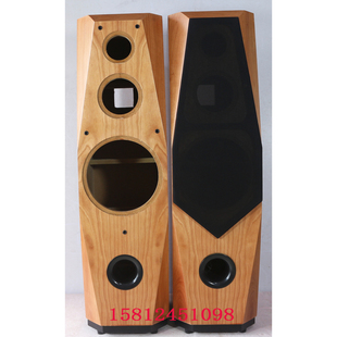 仿盟主款惠威SK10高密度板贴西南桦木皮10寸三分频落地空箱壳/对