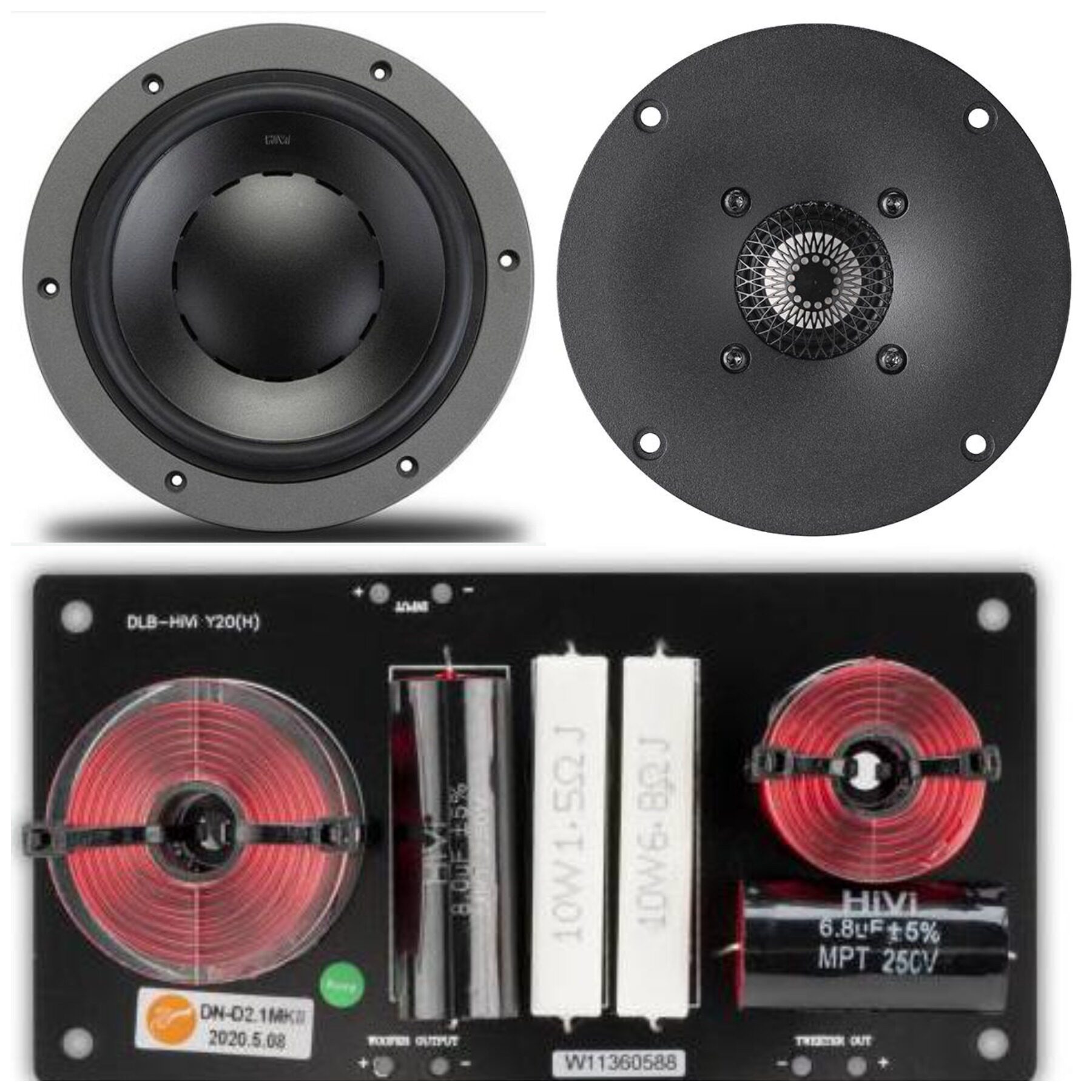 惠威D6.8MKII/ STC260FB/DN-D2.1MKII二分频HiFi书架音箱喇叭套件