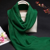 年轻妈围脖 超大缎面丝巾墨绿色时尚 韩版 洋气真丝围巾女士春秋冬季
