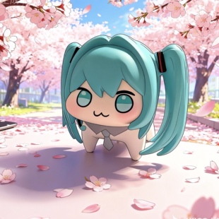 Doro×初音未来手办 miku 手办周边玩具公仔摆件生日礼物车载桌搭