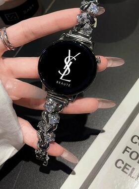 适用华为gt5Pro手表表带gt4新款手表带女士watch高级爱心锆石链条