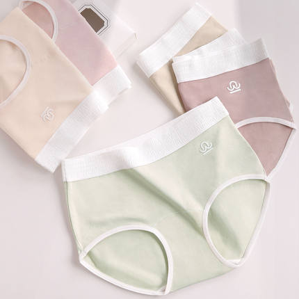 内裤女士纯棉7a级抗菌100%全棉裆2025新款中腰少女生大码三角短裤
