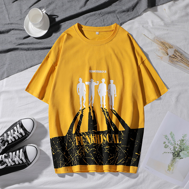 Tile Japanese men's short sleeve t-shirt men's fashion brand summer men's half sleeve fashion