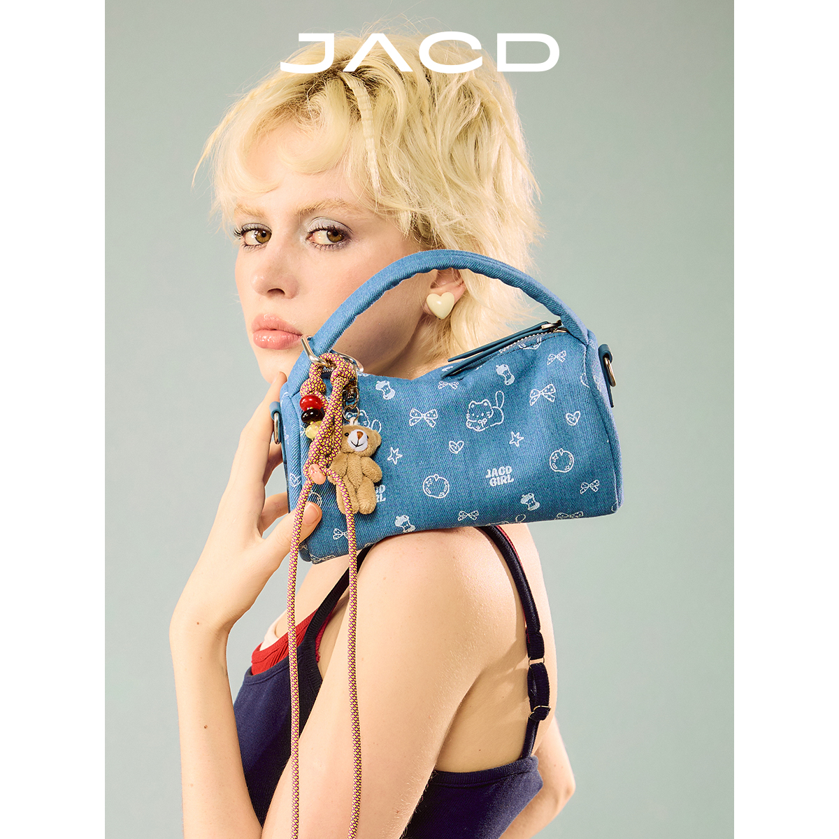 JACD【软盒包】鬼马童趣腋下包包女2025新款潮时尚百搭单肩斜挎包